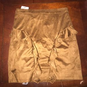 A House of CB suede skirt.